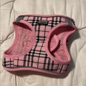 Pink Plaid Dog Harness
